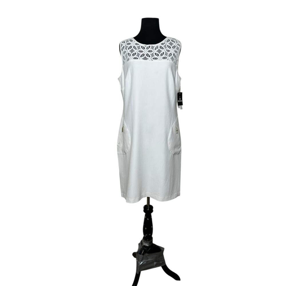 Studio One off white sleeveless sheath dress size 12